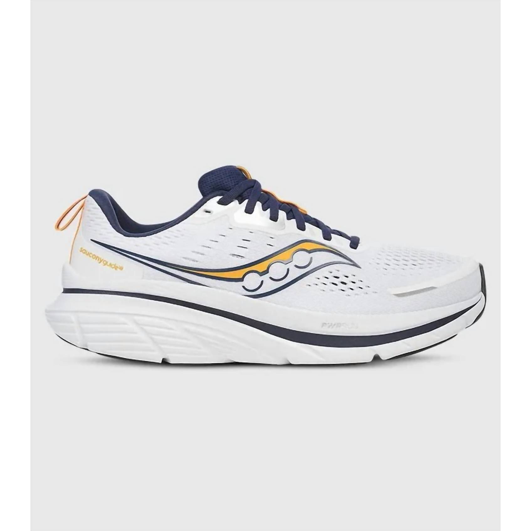 New Saucony Men's Guide 18 Shoes In White/Navy